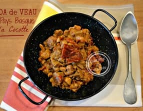 Axoa ragoût de veau du pays basque en cocotte