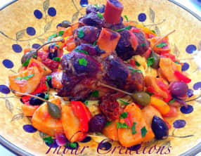 Jarrets d'Agneau à la Caponata D’Artichaut