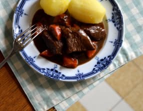 Joue de bœuf à la bière brune