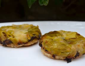 Tatin de poireaux à la tapenade