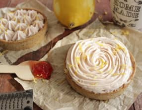 Tartelette citron groseille noisette sans oeuf