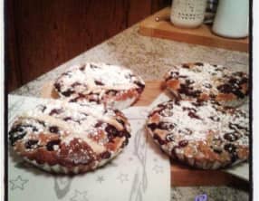 Tartelettes façon bakewell aux myrtilles