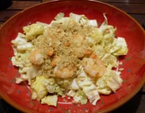 Chou chinois au quinoa et aux crevettes