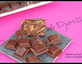 Chocolat noir et blanc au beurre de cacahuète