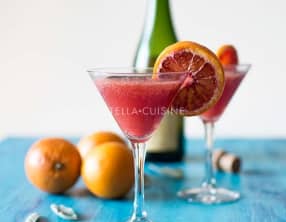 Cocktail à l'orange sanguine et au cidre