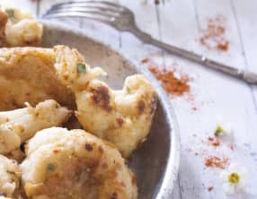 Beignets de chou fleur aux épices orientales et à la coriandre