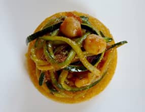 Toast de panisse et ratatouille