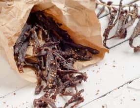 Beef Jerky au teriyaki, café et piments