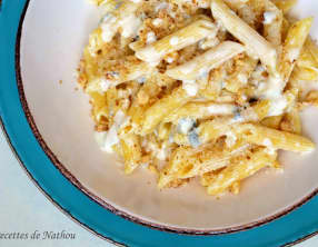 Pennes sauce crémeuse au gorgonzola et aux noix