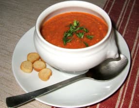 Velouté de carotte au fromage de chèvre