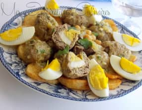 boulettes de viande hachée farcies aux oeufs