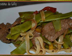 Boeuf sauté aux légumes croquants
