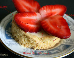 Sablé aux fraises crème Bourdaloue