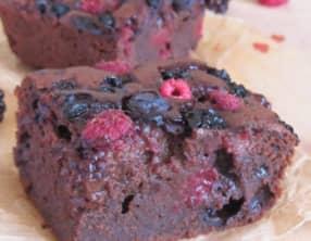 Brownie aux fruits rouges