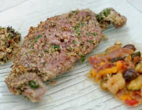 Côtes d'agneau panées aux noisettes