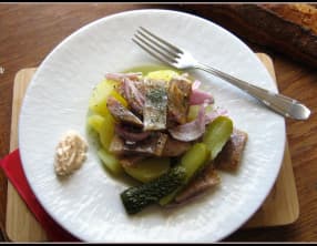 Harengs marinés pommes à l'huile