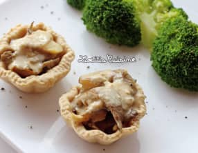 Tartelettes de chanterelles sauce fromagère
