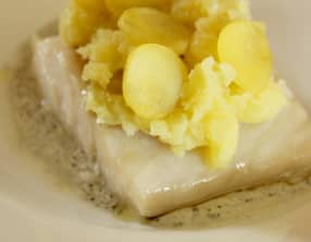 Pavé de cabillaud et écrasé de pommes de terre d'après Jean-François Piège