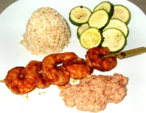 Brochettes de gambas mexicaines à la plancha ou au grill