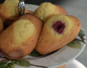 Madeleines citron, vanille et framboise