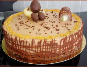Entremets de Pâques poire chocolat
