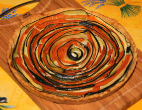 Tarte spirale aux courgettes et carottes
