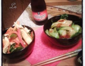 Wok de légumes et poulet à la Coriandre