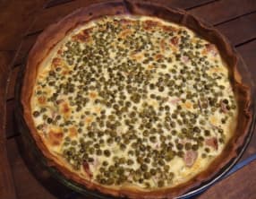 Quiche aux petits pois et à la menthe