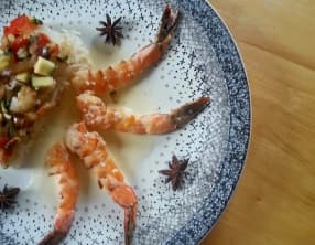 Gambas flambées au pastis