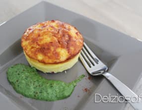 Flan de crabe au Chorizo et crème d'épinards