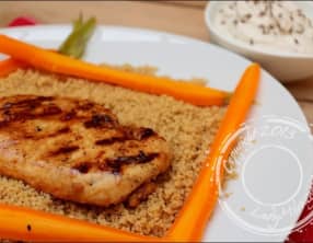 Poulet grillé aux carottes