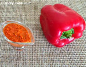 Coulis de poivrons rouges à l'aneth