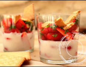 Fraises à la crème de coco