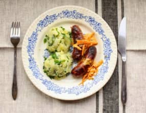 Stoemp au chou vivace de Daubenton, sauce Blackwell à l'indienne