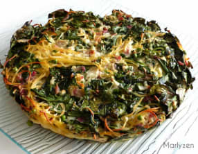 Gâteau de pâtes aux épinards