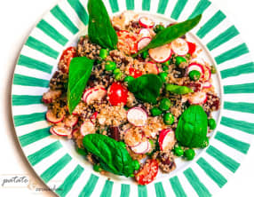 Salade de petits pois et quinoa