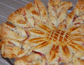 Feuilleté soleil jambon gruyère