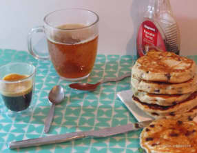 Pancakes gourmands aux pépites de chocolat mais santé