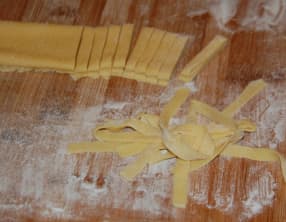 Tagliatelles maison sans machine à pâte