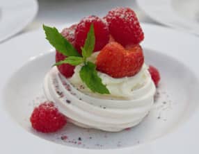 Fraises au fromage blanc et à la crème