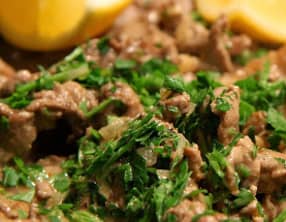 Emincés de veau, sauce aux asperges - sans gluten