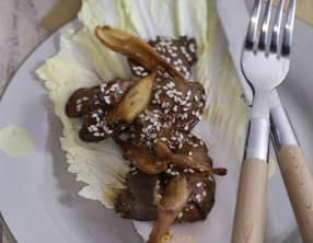 Foies de volaille façon yakitori