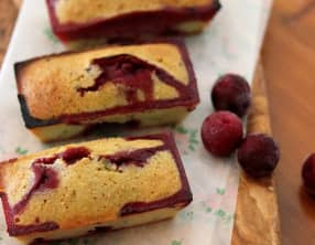 Financiers à l'huile d'olive et aux griottes