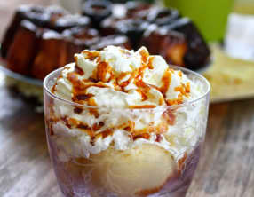 Verrines de Sorbet Poire et Gavottes