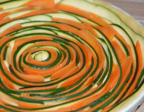 Tarte spirale courgettes et carottes