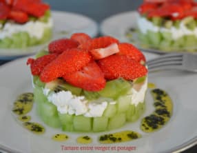 Tartare entre verger et potager