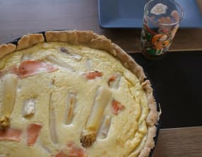 Quiche aux asperges et saumon fumé au thermomix facile et rapide