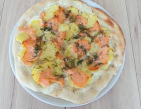 Pizza au saumon fumé