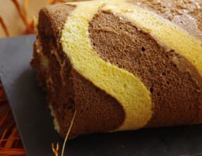 Roulé girafe au chocolat praliné