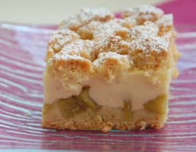 Carré pâtissier à la rhubarbe